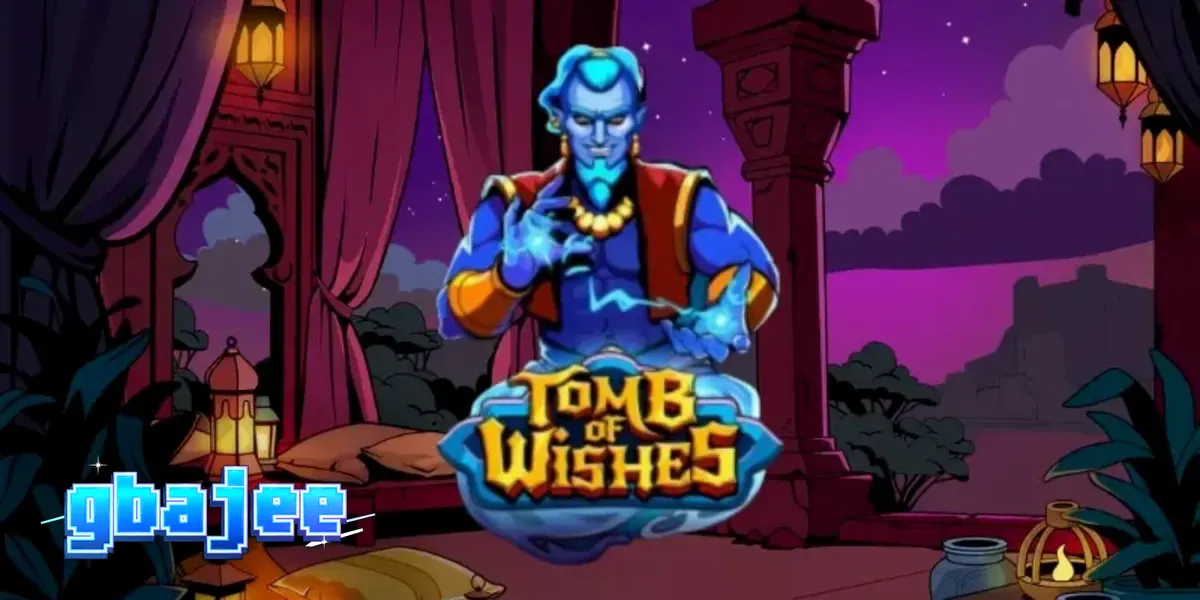 Tomb of Wishes স্লট গেমের ইন্টারফেস এবং আরবীয় থিমযুক্ত প্রতীক